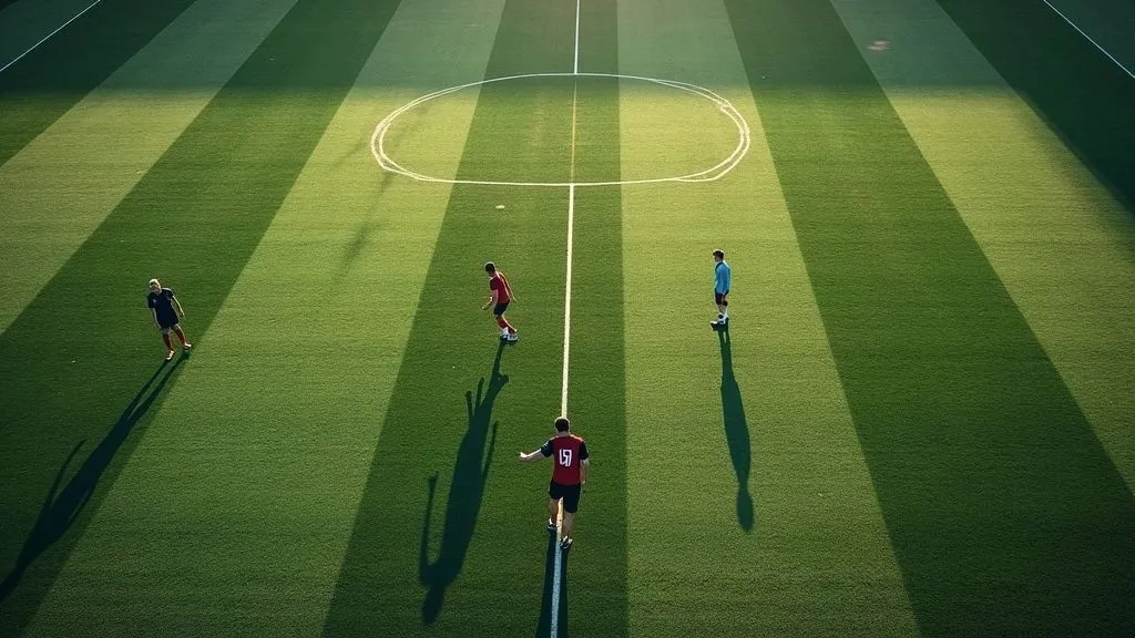 A football player in action, showcasing dynamic play and strategy.